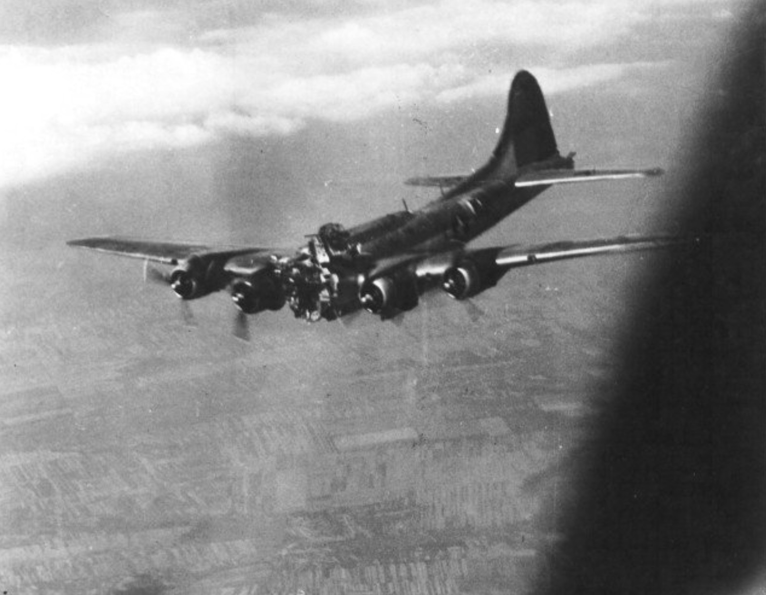 B-17G Fortress “Mizpah” took a direct AAA hit in the nose on a mission to Budapest 